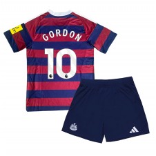 Newcastle United Anthony Gordon #10 Bortedraktsett Barn 2024-25 Kortermet (+ korte bukser)